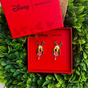 Disney Baublebar GOOFY WITH ANTLERS earrings. NWT